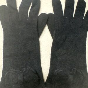 Portolano Black Knit Gloves